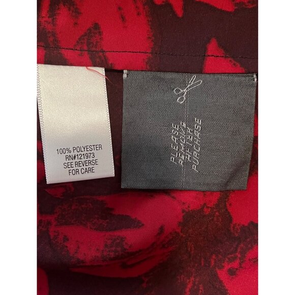 Simply Vera Vera Wang 4 Red & Black Baby Doll  Floral Elegant Tiered Empire - Picture 4 of 13